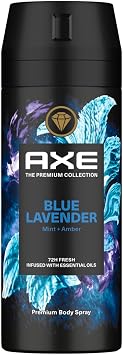 Axe The Premium Collection,Body Spray for Men, Blue Lavendar,for fine body fragance & 72H odor protection deodorant, 150ml