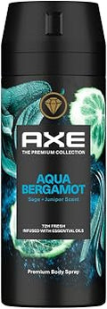 Axe The Premium Collection, Body Spray for Men, Aqua Bergamot,for fine body fragance & 72H odor protection deodorant, 150ml
