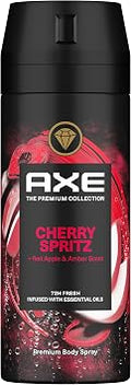 Axe The Premium Body Spray Collection for Men, Cherry Spritz, Red Apple and Amber Scent, 72H Fresh, Aluminium Free, 150ml