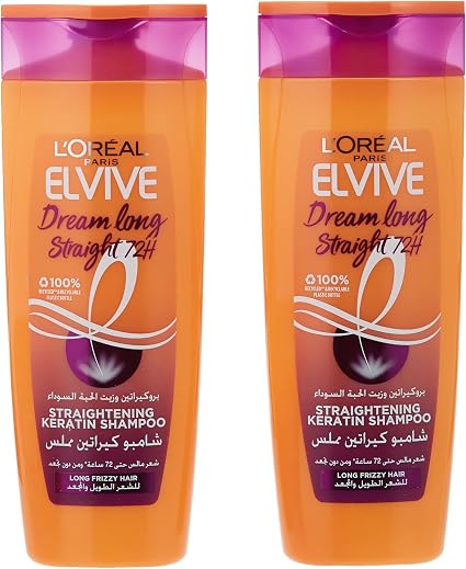 L'Oréal Paris Elvive Dream Long Straight Shampoo For Frizzy Hair, 400ml Dual Pack