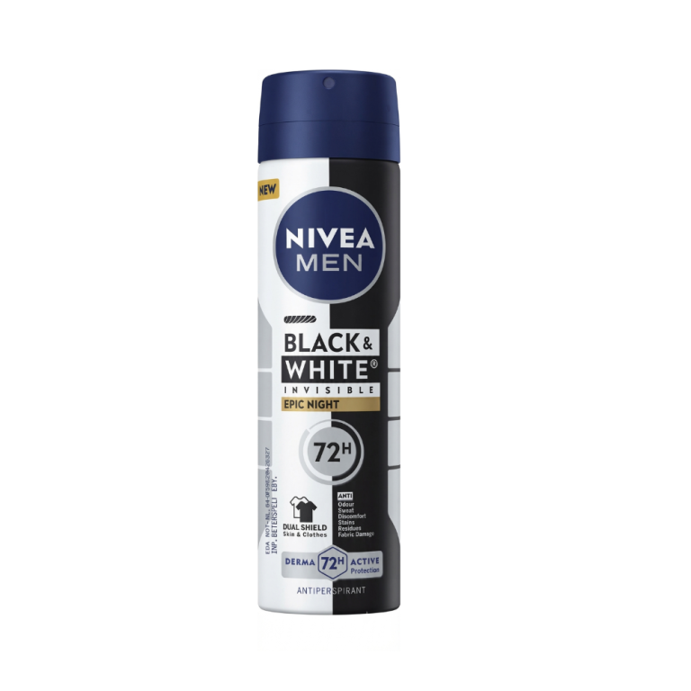 NIVEA SPRAY INVISIBLE B&W EPIC NIGHT (M)150ML